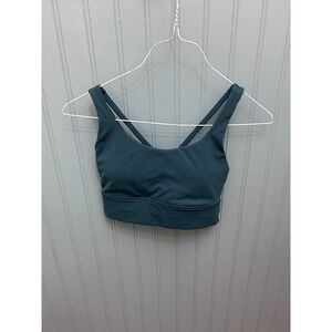 Lululemon Strappy Back Sports Bra Teal Green Athletic‎ Workout Top Size 4